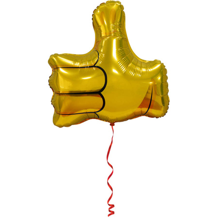 Balon foliowy Kciuk w Górę złoty Like 48 cm