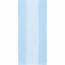 Torebki na słodycze prezenty dla gości jasnoniebieskie celofanowe 30 szt.
