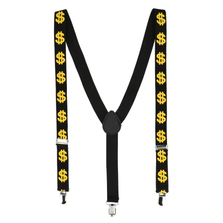 Zestaw szelki, mucha i okulary Dolar złoto czarny