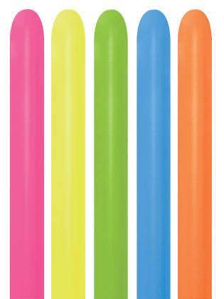 Balony do modelowania 260Q Sempertex 100 szt Mix NEON