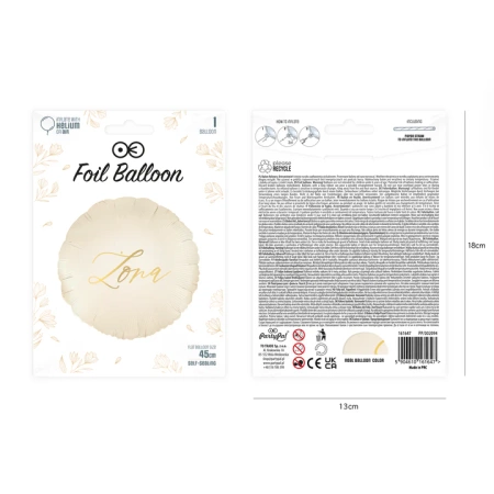 Balon foliowy okrągły Żona Ślub Wesele 18 cali