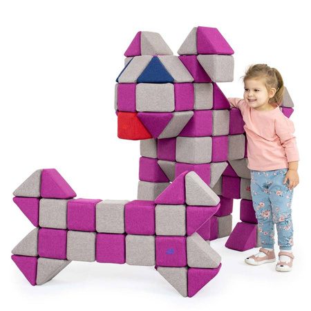 KLOCKI MAGNETYCZNE JollyHeap 100 szt. - creative (kolory do wyboru)