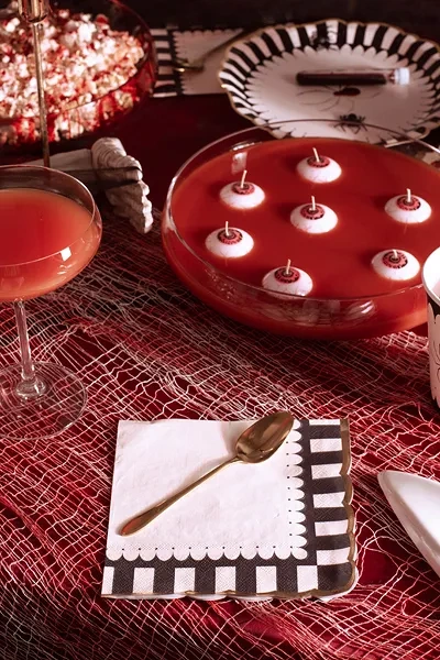 Serwetki kwadratowe ze złotym brzegiem biało czarne 33x33 cm