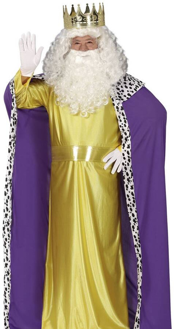 Strój Król żółto fioletowy na Jasełka Trzech Króli dla dorosłych