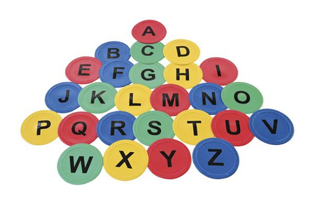 Krążki edukacyjne gumowe na podłogę - alfabet A-Z 26 szt.