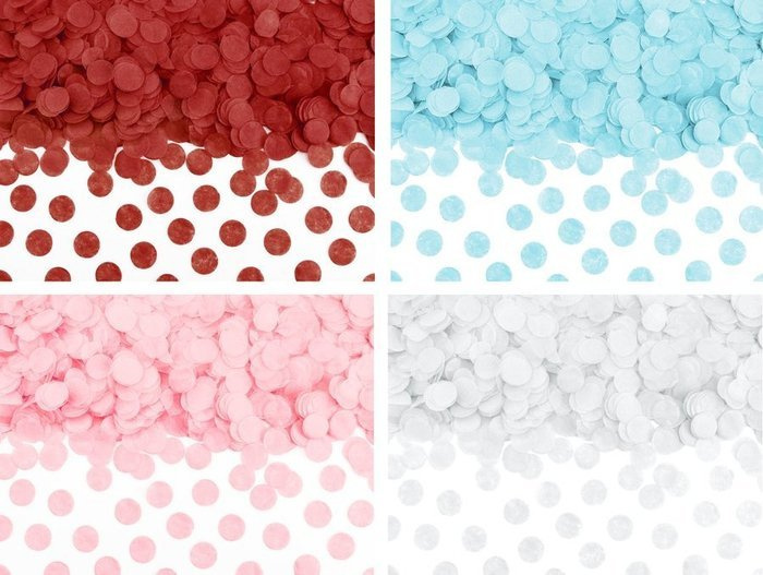 Konfetti papierowe kółka różne kolory 15g