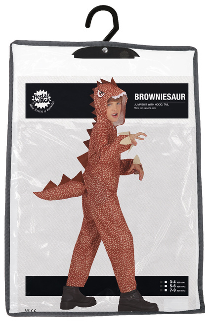 Strój dziecięcy dinozaur brązowy