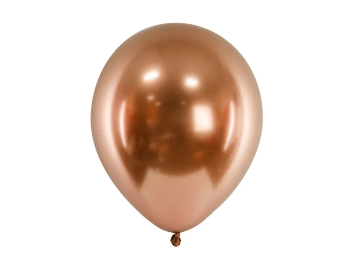 Balony miedziane Chrome Shiny - Glossy balloons 12 cali 50 szt.