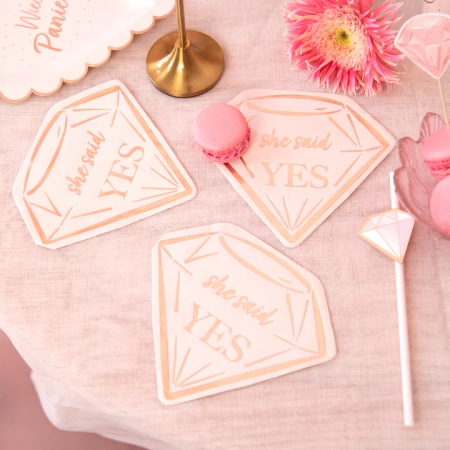 Serwetki papierowe Brylat różowy She said YES 10 szt.