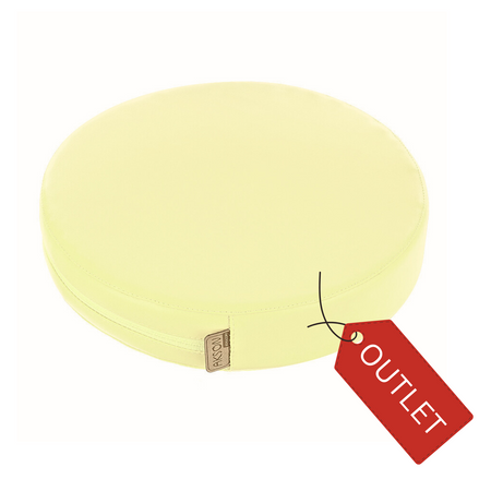 Poduszka EKOSKÓRA Premium pastel żółty 1 szt. OUTLET -  skaza materiału