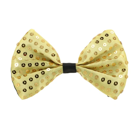 Kamizelka z muchą męska złota cekinowa błyszcząca