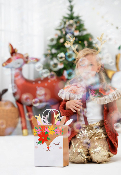 Torebka prezentowa świąteczna JELONEK 20.5 x 30 cm