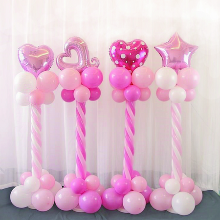 Stojak na balony Transparentny stelaż KOLUMNA 154 cm