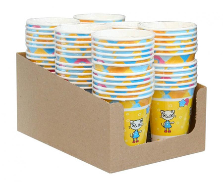 Kubeczki papierowe Kicia Kocia 250ml 6 szt.