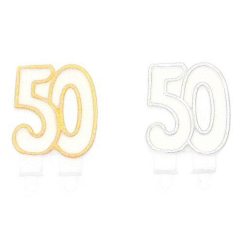 Świeczka urodzinowa na tort "50"