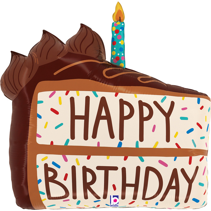 Balon foliowy Ciasto czekoladowe tort Happy Birthday 28 cali Grabo