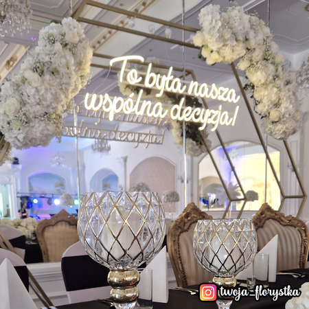 Napis LED neon - To była nasza wspólna decyzja