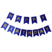 Baner urodzinowy girlanda granatowa "Happy Birthday" Złote litery 180 cm