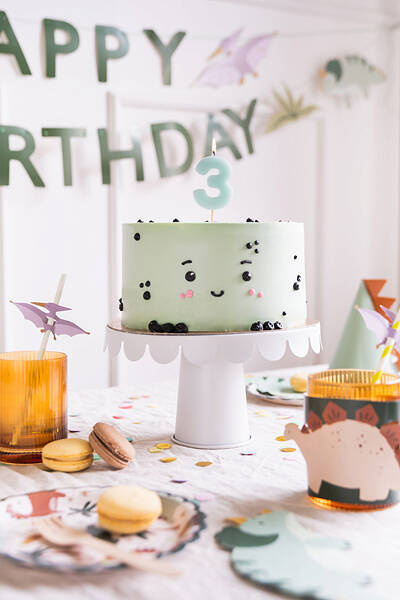 Świeczka urodzinowa cyfra 3 jasny niebieski 5,5, cm