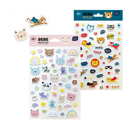 Naklejki Puffy dla dzieci Friends 50 szt. 2 wzory do wyboru