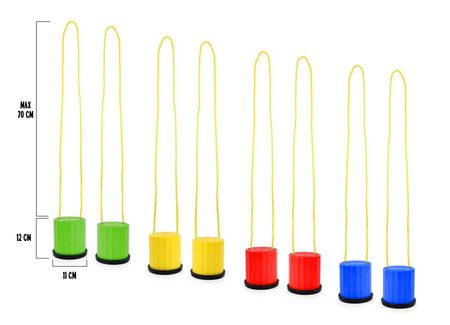 Szczudła dla dzieci kubełkowe ŻÓŁTE