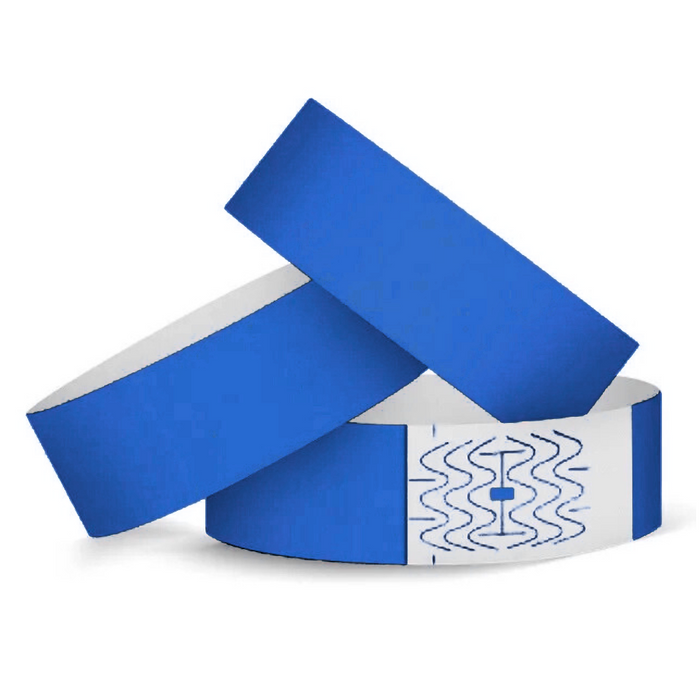 Opaski na rękę identyfikacyjne Tyvek NIEBIESKI 10 szt.