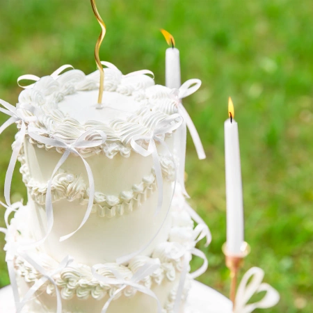 Pikkery Toppery kokardki białe 10 szt.