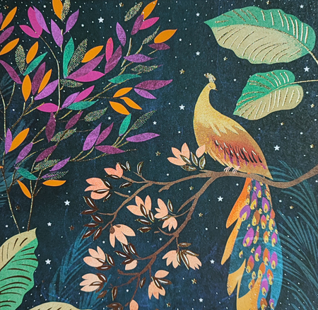 Kartka okolicznościowa ażurowa Paw uniwersalna