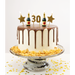 Zestaw świeczek na tort 30 urodziny złote 6 szt.