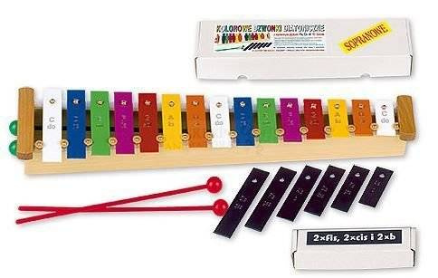 Dzwonki sopranowe kolorowe 15 tonowe