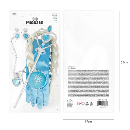 Zestaw księżniczki z bajki Diadem Berło Warkocz ELSA