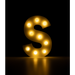 Świecąca Litera LED "S" Light Letter, drewniana biała 17x12 cm