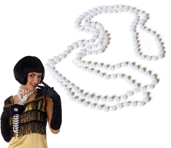 Naszyjnik perły lata 20. retro długi