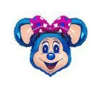 Myszka z kokardką niebieska balon foliowy 24''