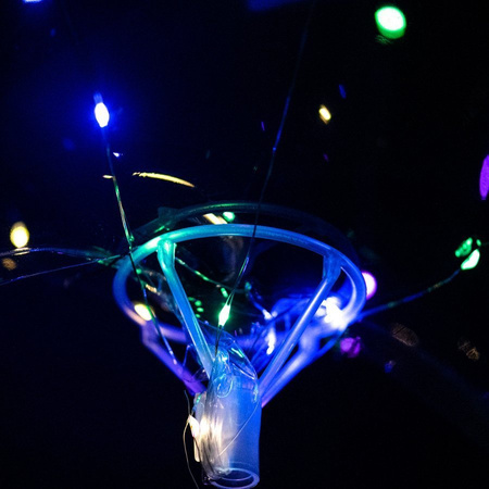 Balon SERCE świecący transparentny LED na patyczku