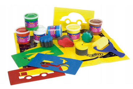 Farby do malowania palcami JOVI + szablony komplet