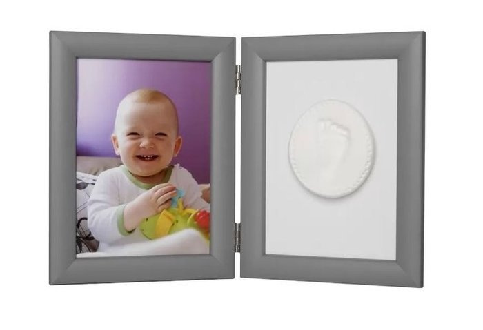 Odcisk bobasa ramka na zdjęcie z glinką Baby Shower Roczek