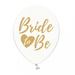 Balony Bride to be 6 szt. platynowy