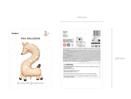 Balon foliowy CYFRA 2 SARENKA 65 x 102 cm