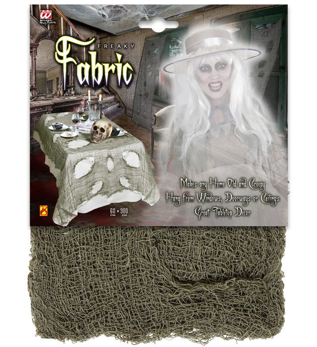 Materiał dekoracyjny Obrus na Halloween pajęczyna zielony