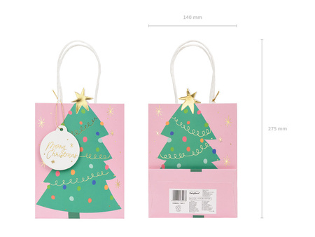 Torebka prezentowa świąteczna CHOINKA 14 x 20.5 cm
