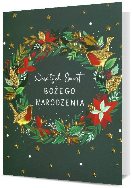 Kartka okolicznościowa Boże Narodzenie Wianek
