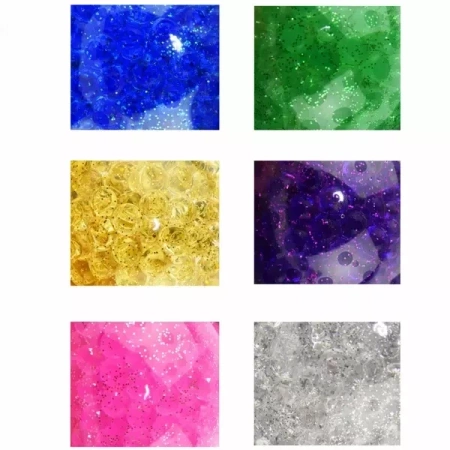 Gniotek sensoryczny piłka z kulkami średnica 7 cm mix kolorów