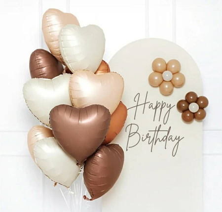 Gwiazdka satynowa matowa balon foliowy 18 cali kremowa beżowa