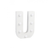 Świecąca Litera LED "U" Light Letter, drewniana biała 17x12 cm