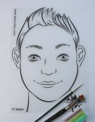 Mata treningowa do malowania twarzy A4 2.1 black