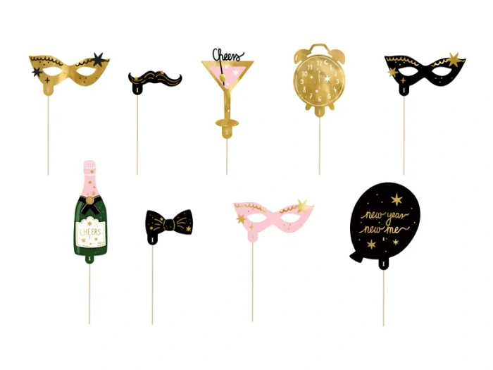 Fotorekwizyty gadżety do zdjęć Let's Party 9 szt.