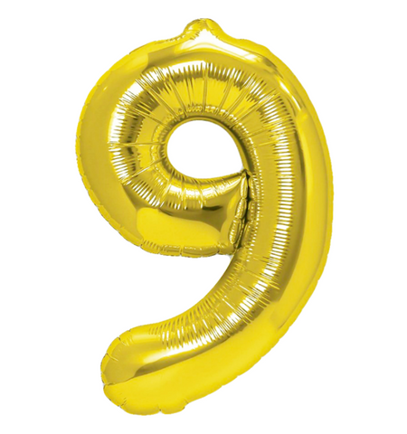 BALON foliowy CYFRA 100 cm ZŁOTA