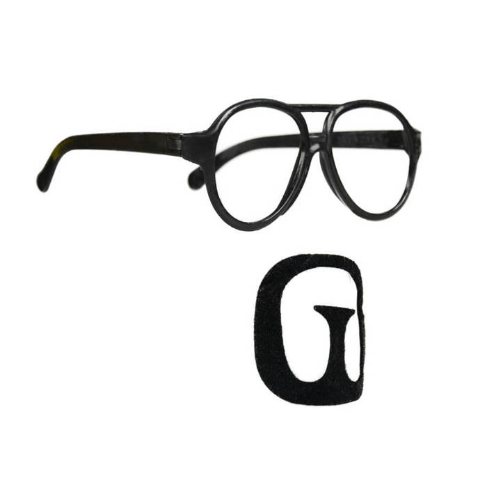 Okulary rapera z brodą czarne