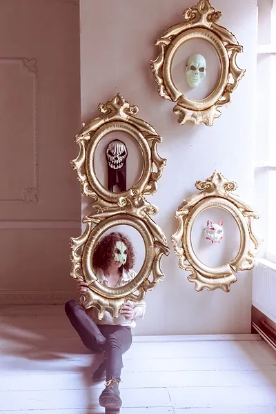 Maska Czaszka świecąca w ciemności 14.5x18cm